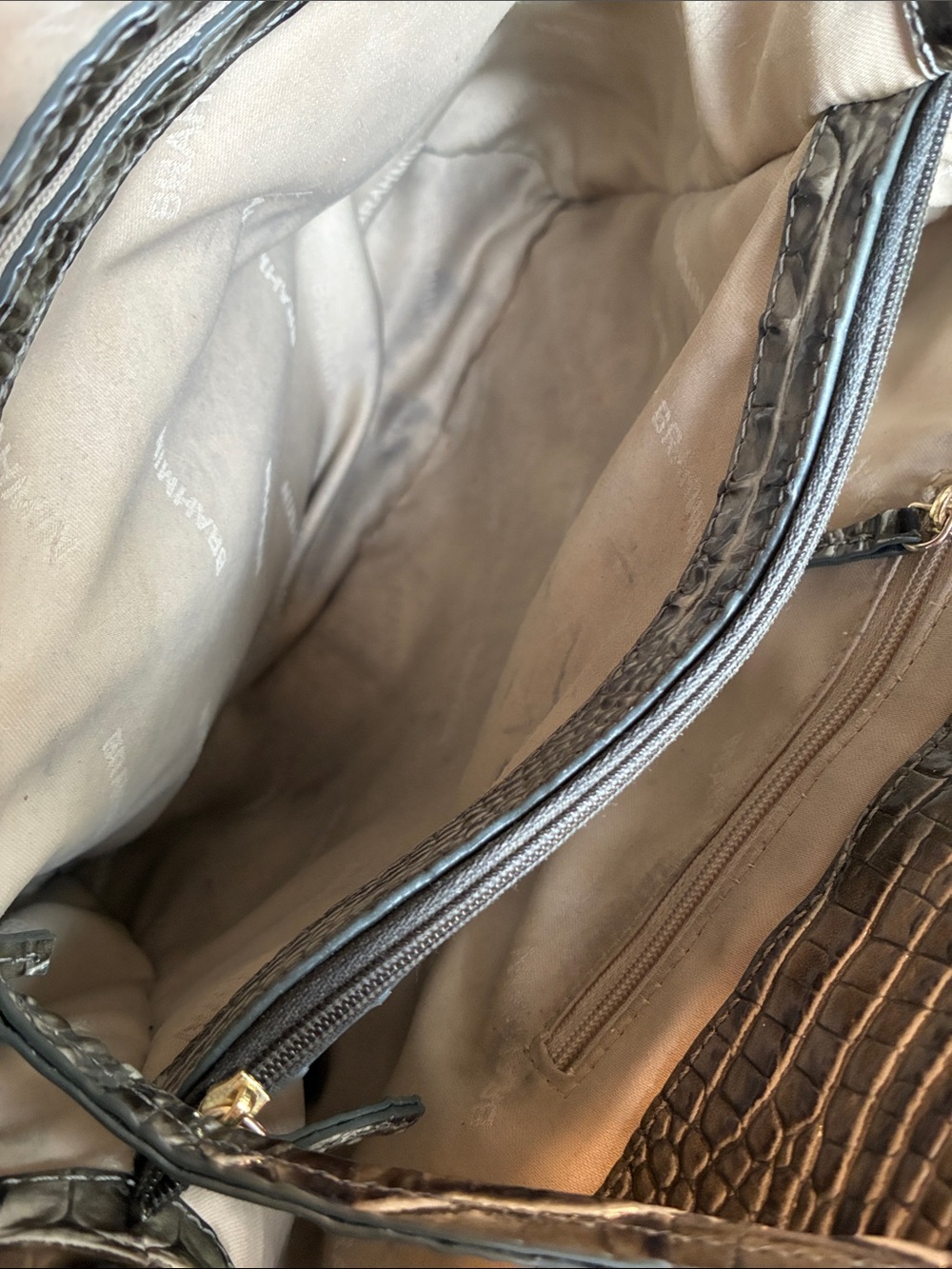 Brahmin Fiora Dark Gray Melbourne Bucket Shoulder Tote Bag - Picture 16 of 16